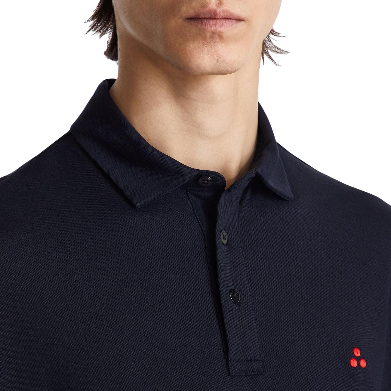 Polo Mezzola 02 In Piqué Di Cotone Stretch PEU5471 99012182 215 BLU PEUTEREY 