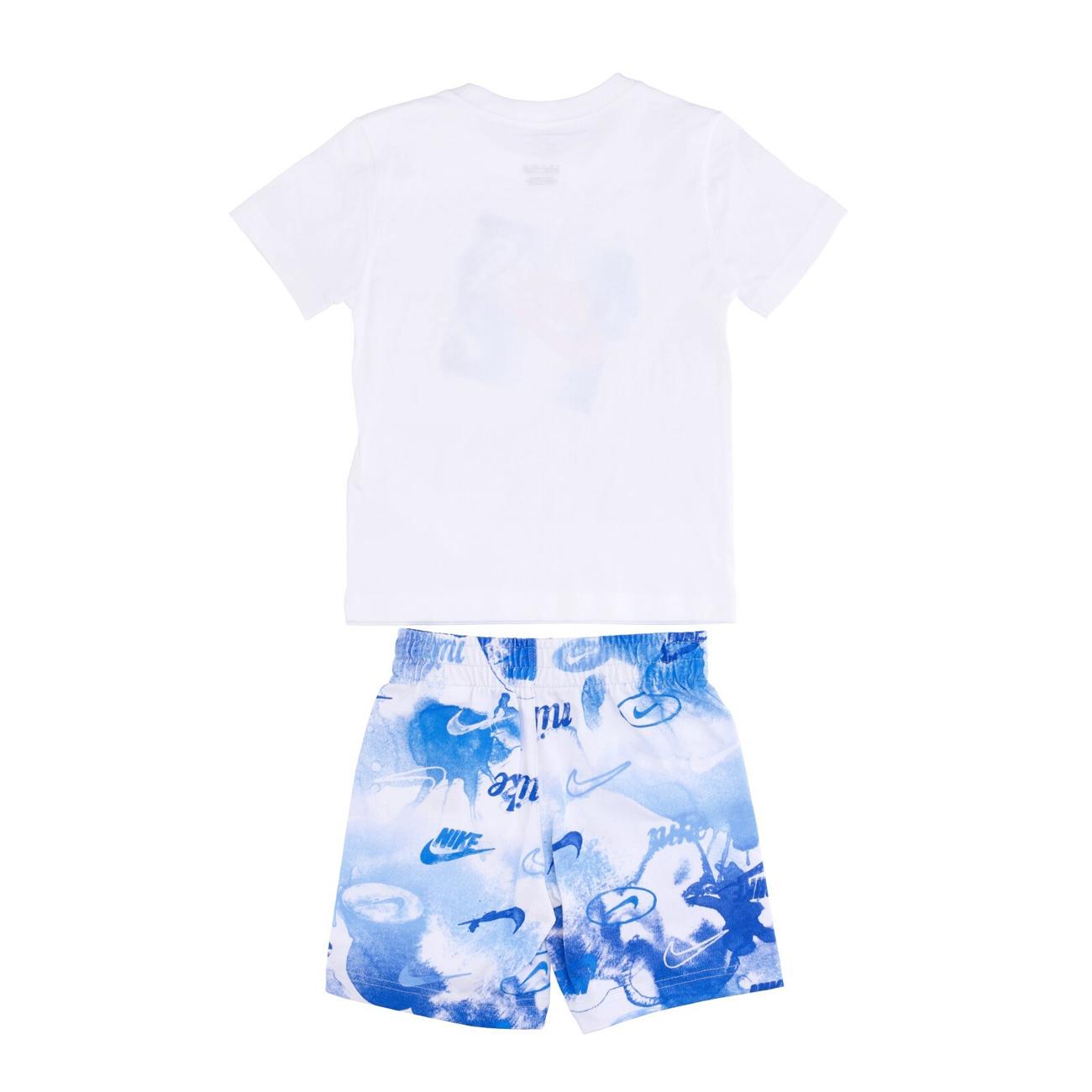 Set Daze T-Shirt + Short Bimbo Bianco NK/86J542 001WHITE NIKE 