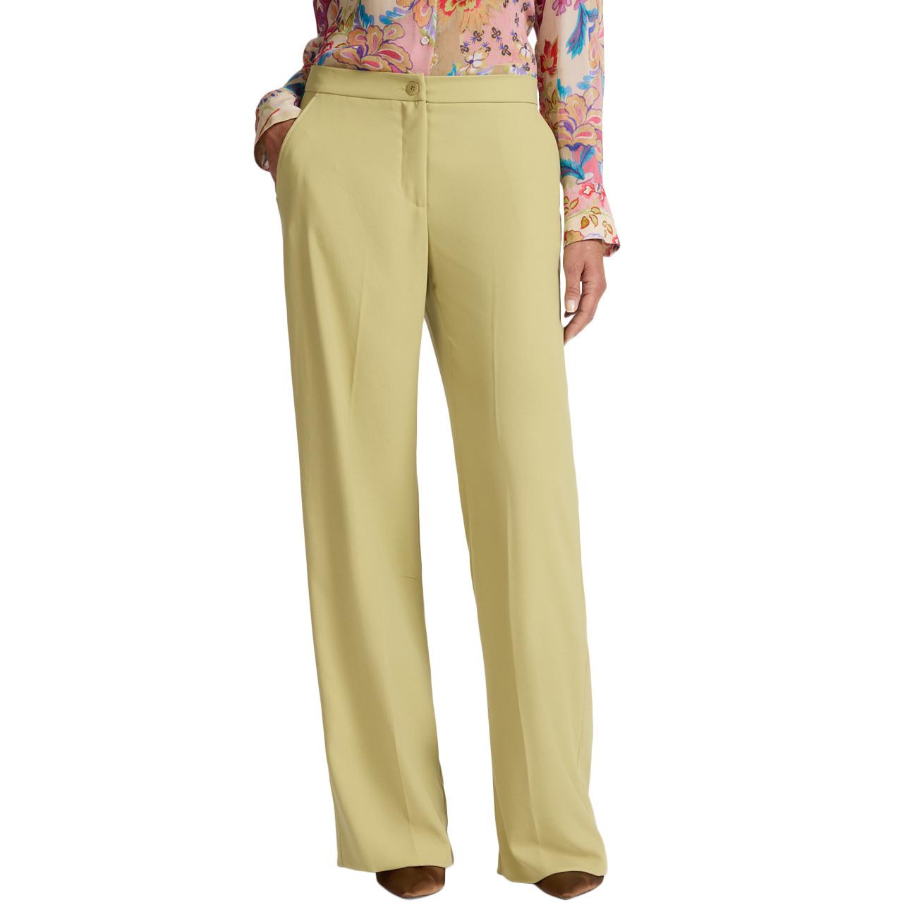 Pantaloni In Cady P188P100475N A5 AVOCADO ELENA MIRO' 