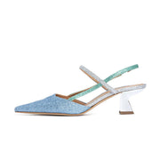 SANDALO D. SLINGBACK GLITTER MULTIC. T6CM ROBERTO FESTA AMAI 2AVIO.SILVER.MINT ROBERTO FESTA 