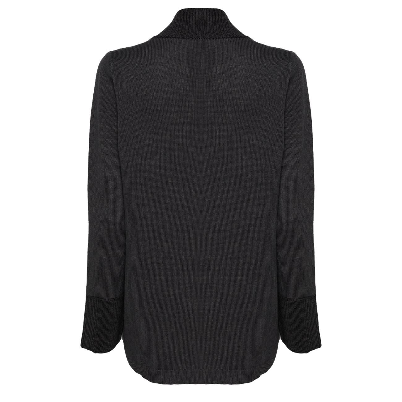 Cardigan D. Lana Cashmere Le Tricot Perugia 46533 999 BLACK LE TRICOT PERUGIA 