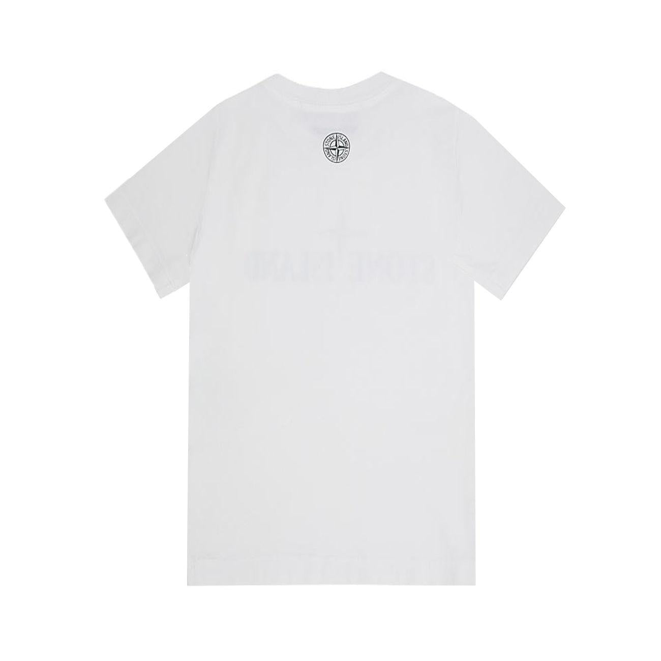 T-Shirt Logo Kids Bianco 781621073 V0001 WHITE STONE ISLAND 