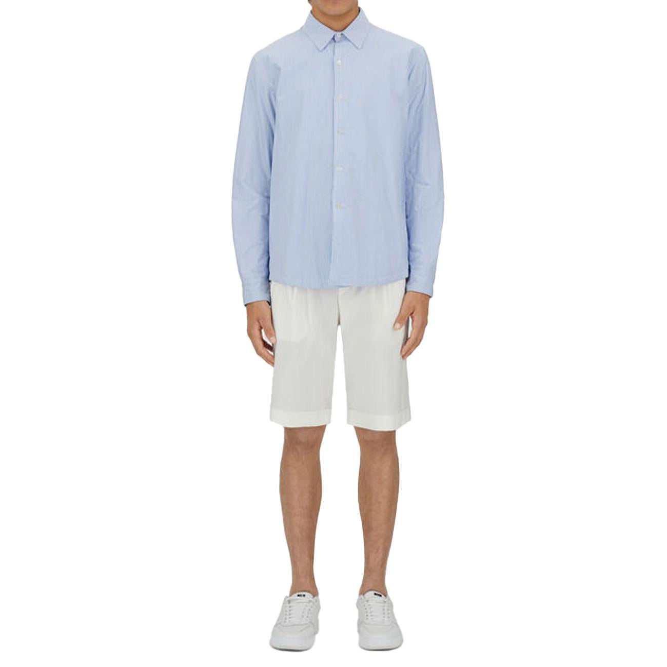 Shacket In Cotone A Righe GI000512U-13255 9105 AZZURRO HERNO 
