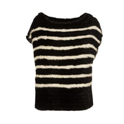 Poncho In Visone JZA01-MTRMIC918 B.CO/NERO JO NO FUI 