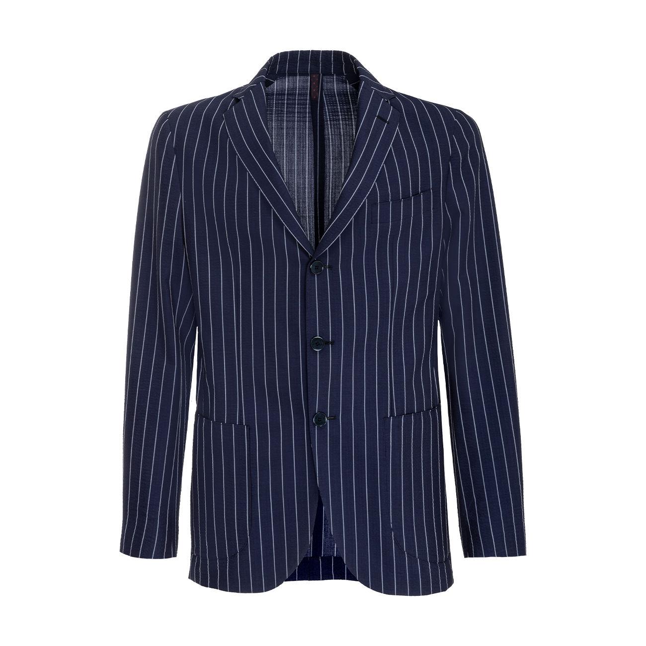 Abito In Lana Gessato Uomo Blu SANTANIELLO/E3167B 78BBLU SANTANIELLO 