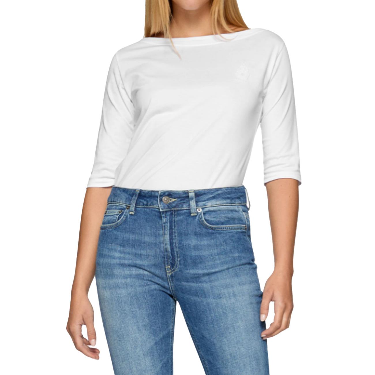 T-Shirt Scollo Barca DS028JF0271DIT1DD 000 BIANCO DONDUP 