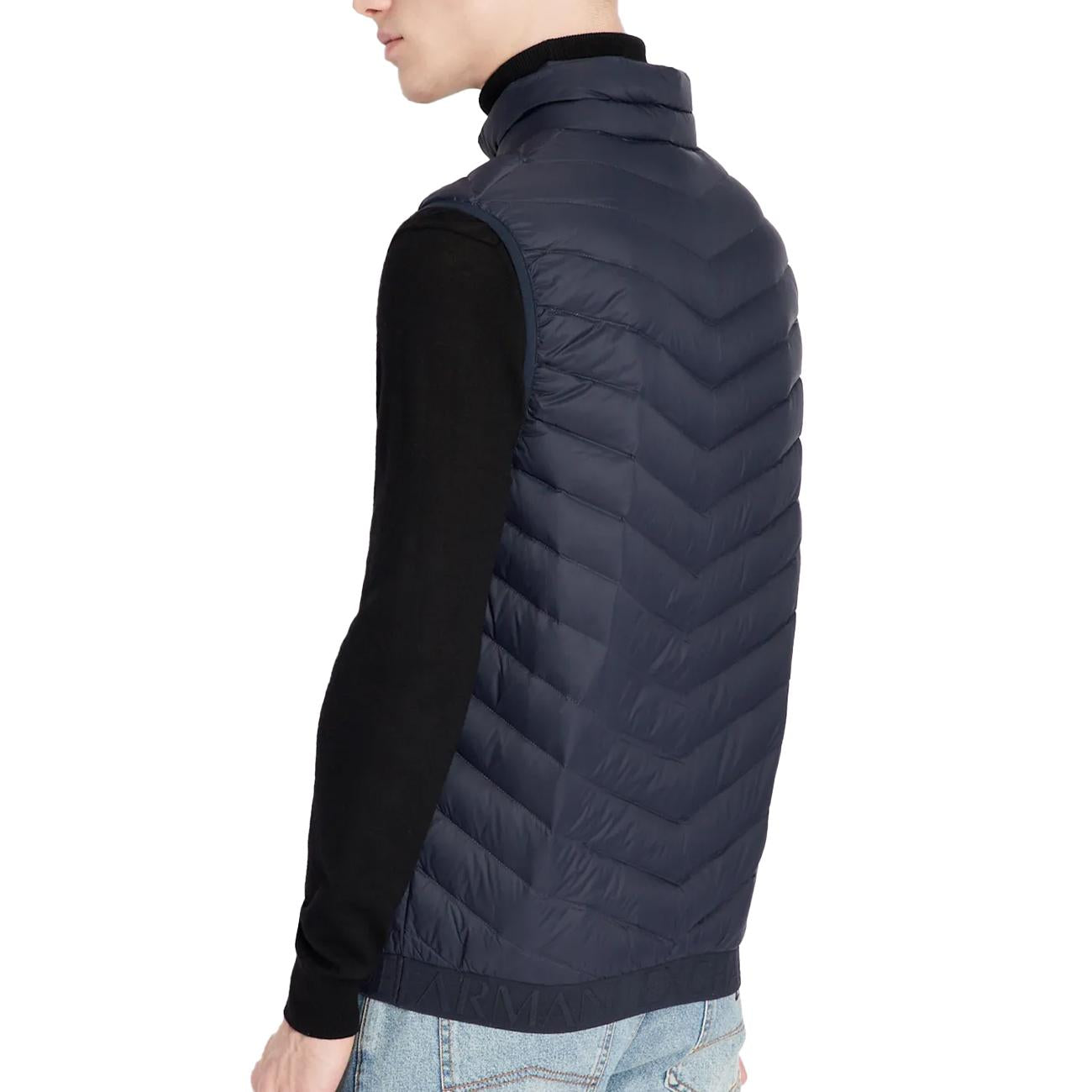 GILET U. PIUMA ARMANI A/X 8NZQ52ZNW3Z 5578 BLU/GRIGIO MELANGE ARMANI EXCHANGE 