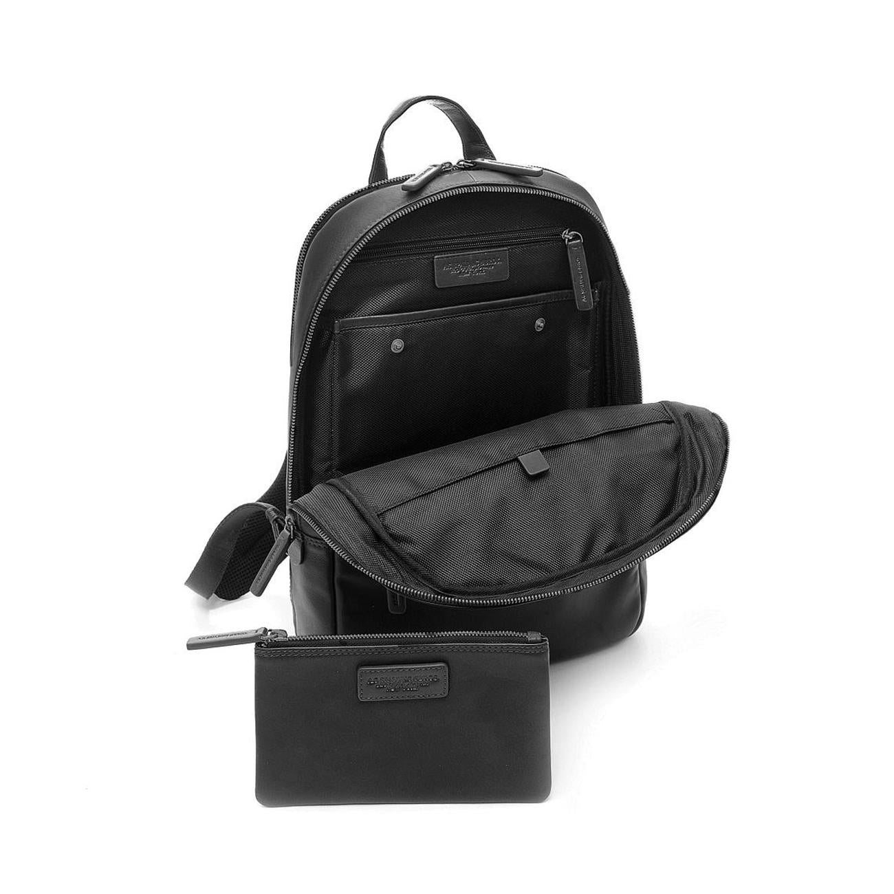 Zaino Round Large Tech Leather Unisex Nero 309182U 900 NERO A.G. SPALDING&BROS 