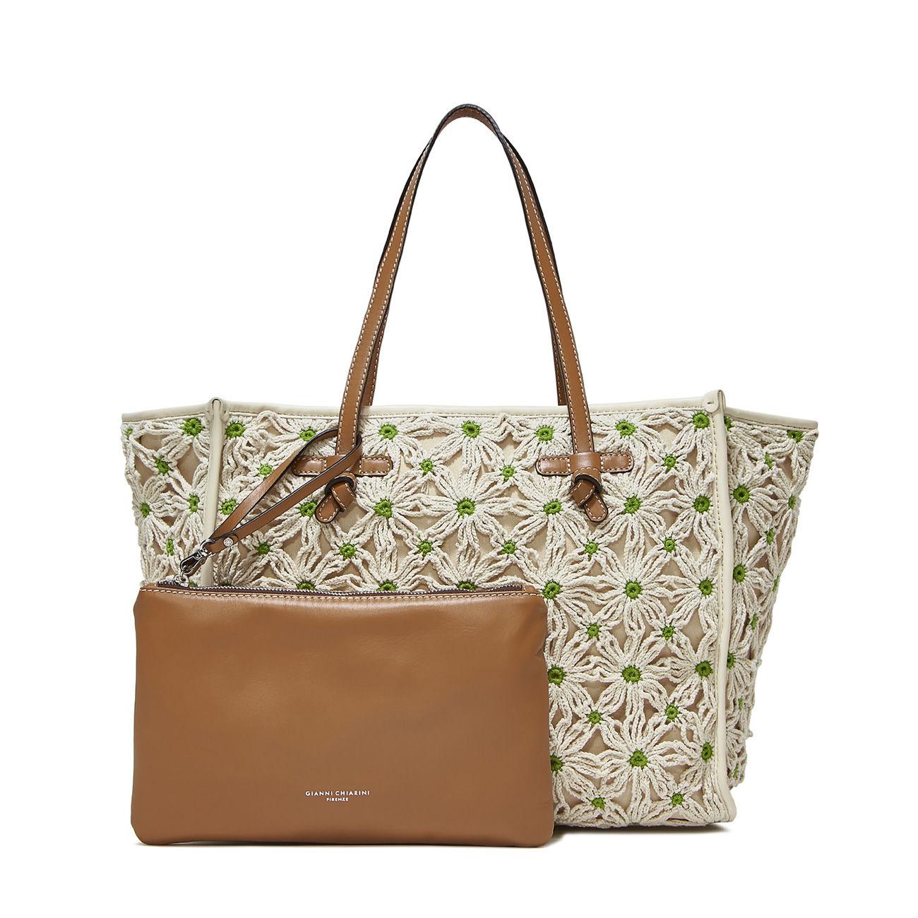 Borsa Marcella Tessuto E Pelle Donna Apple Green BS9290FLWPWR 12961 VAR. APPLE GREEN GIANNI CHIARINI 