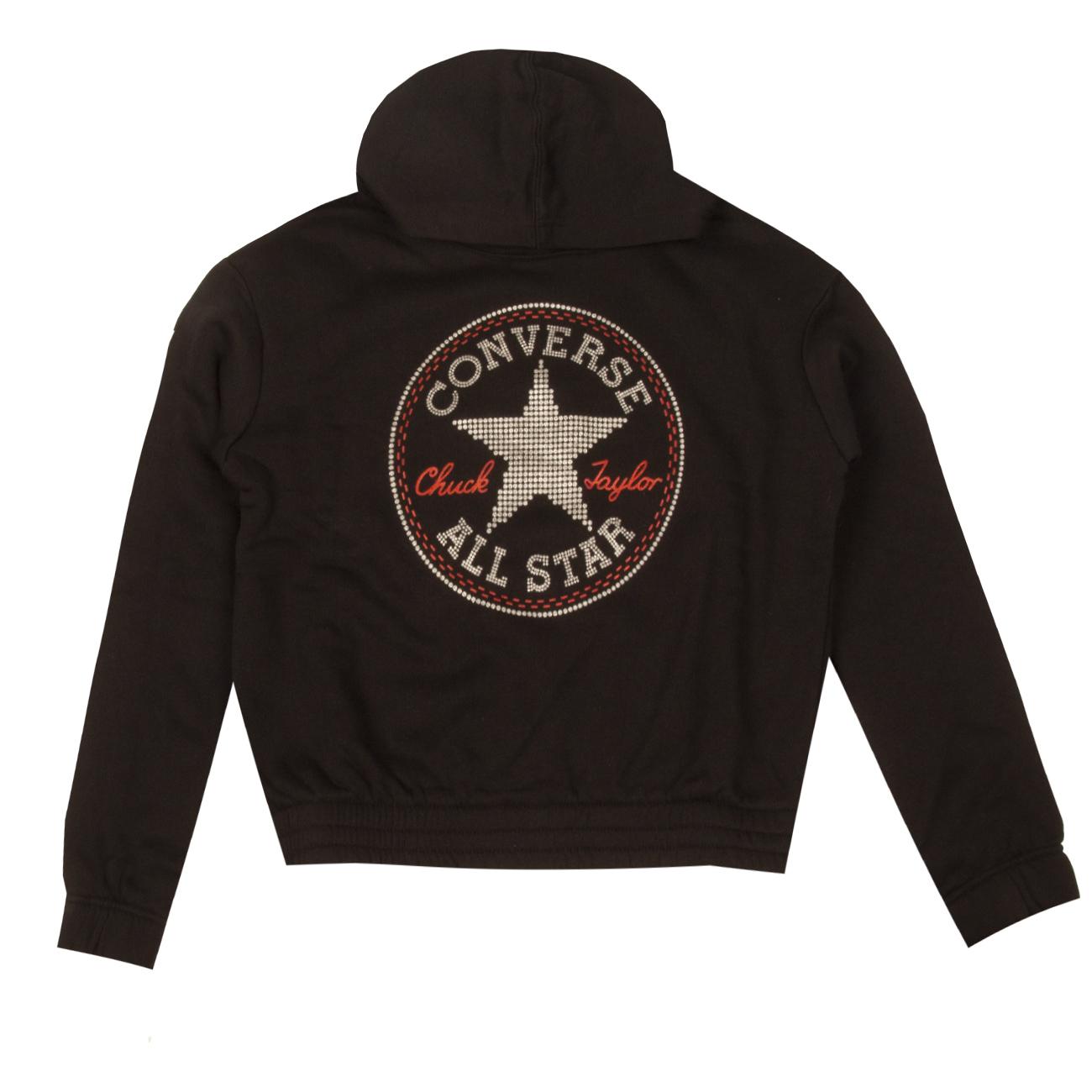 Felpa Logo Glitter Bimba Black 4CC065 023BLACK CONVERSE 