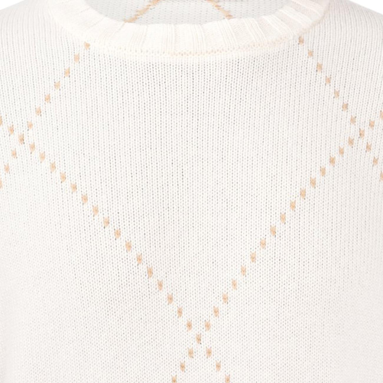 Maglia Girocollo A Rombi 13156/19653 001 BEIGE LA FILERIA 