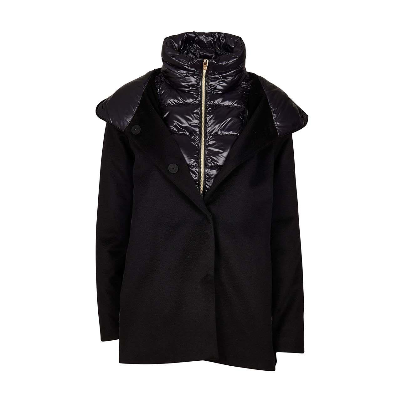 Piumino Scampanato In Lana Donna Nero PI346D33313 9300 NERO HERNO 