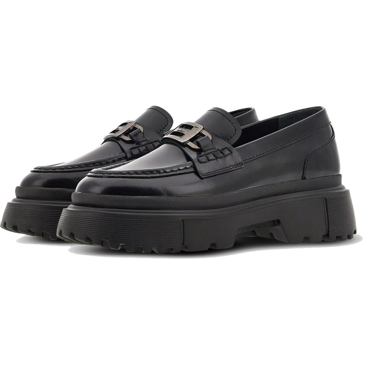 Mocassini H629 Catena Piccola Donna Nero HXW6290EP20RWWB999 NERO HOGAN 