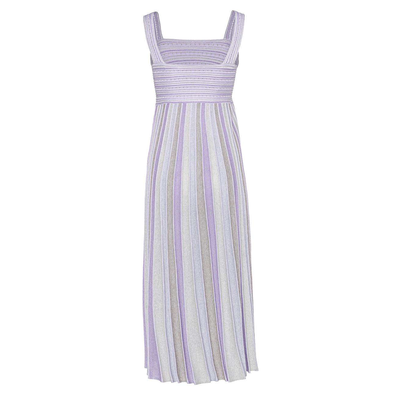 Abito Corto Plisse' Flu Lux Donna Lilla 58055 9LILL-LILLA D.EXTERIOR 