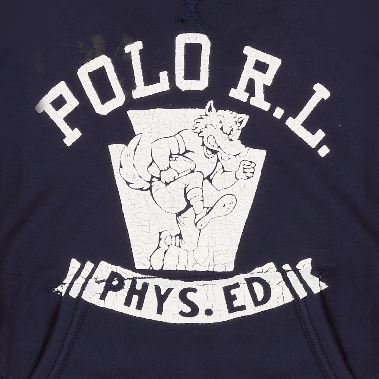 Felpa Stampata Girocollo Bambino Navy Bianco 323799370 001 NAVY/BIANCO POLO RALPH LAUREN 