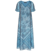 Abito Con Stampa Floreale 7010P000320N 001 AZZURRO ELENA MIRO' 