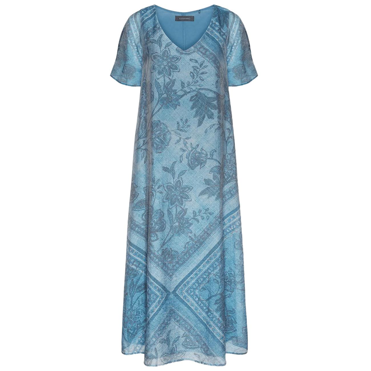 Abito Con Stampa Floreale 7010P000320N 001 AZZURRO ELENA MIRO' 