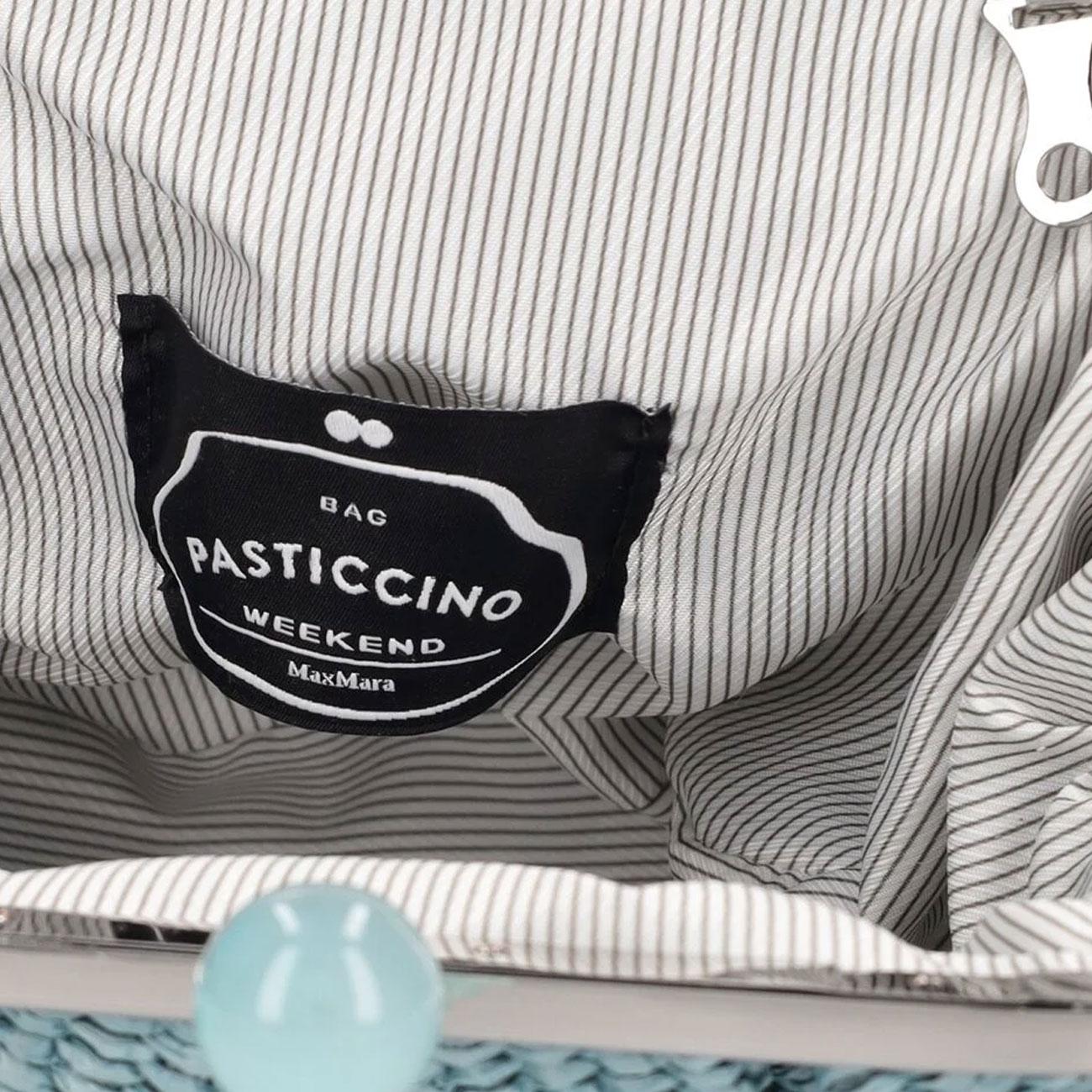 Borsa Pasticcino Palmas In Raffia Piccola Donna Cielo PALMAS 2415511065600 001 CIELO MAX MARA WEEKEND 