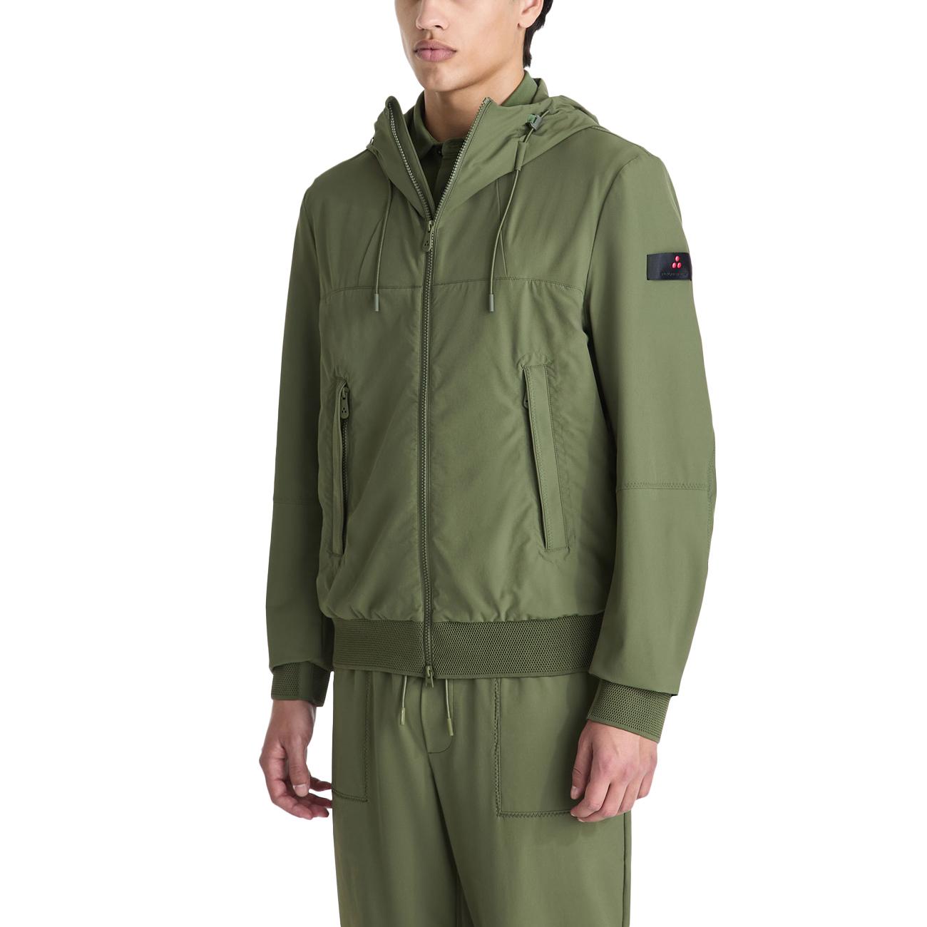 Giacca Uyapo Hybrid Con Cappuccio PEU5746 01192031 471 VERDE MILITARE PEUTEREY 