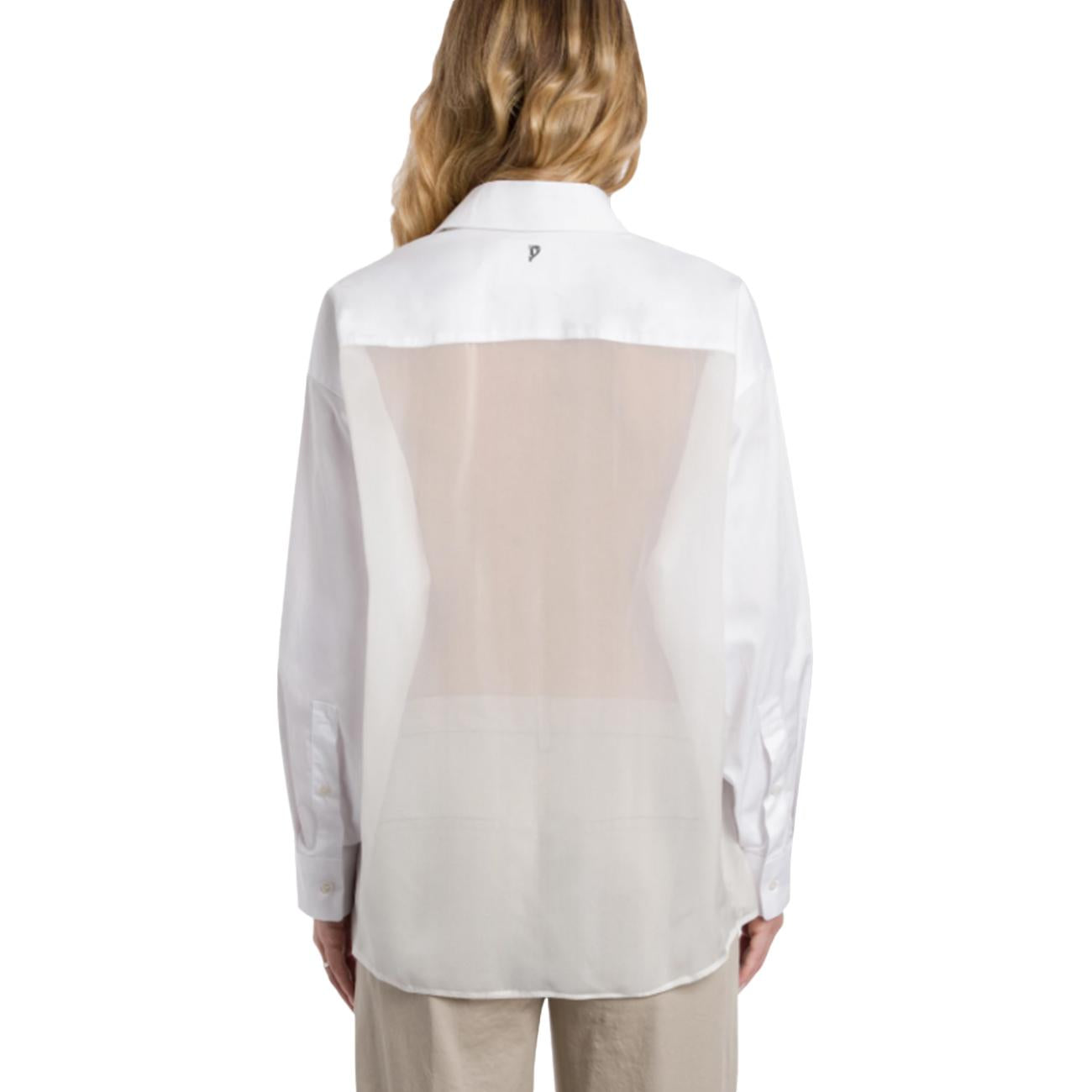Camicia Over In Gabardina Tinto Filo DC492 CF0200 XXX 000 BIANCO DONDUP 