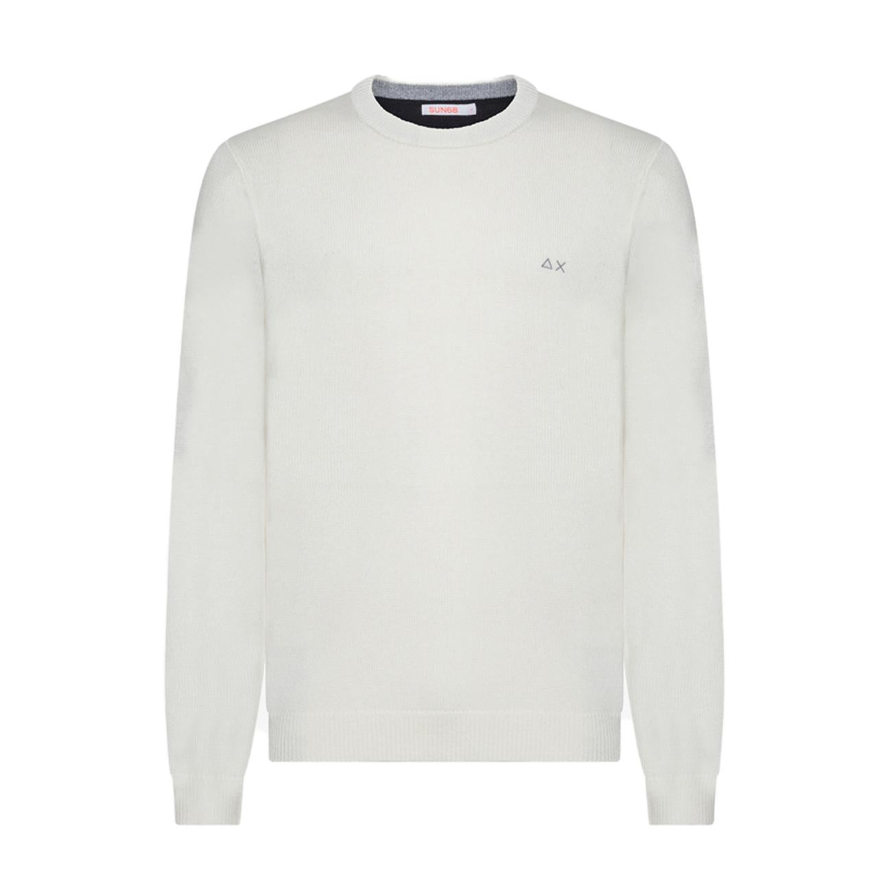 Maglia Round Solid Color Uomo Bianco K43134 01 BIANCO SUN68 