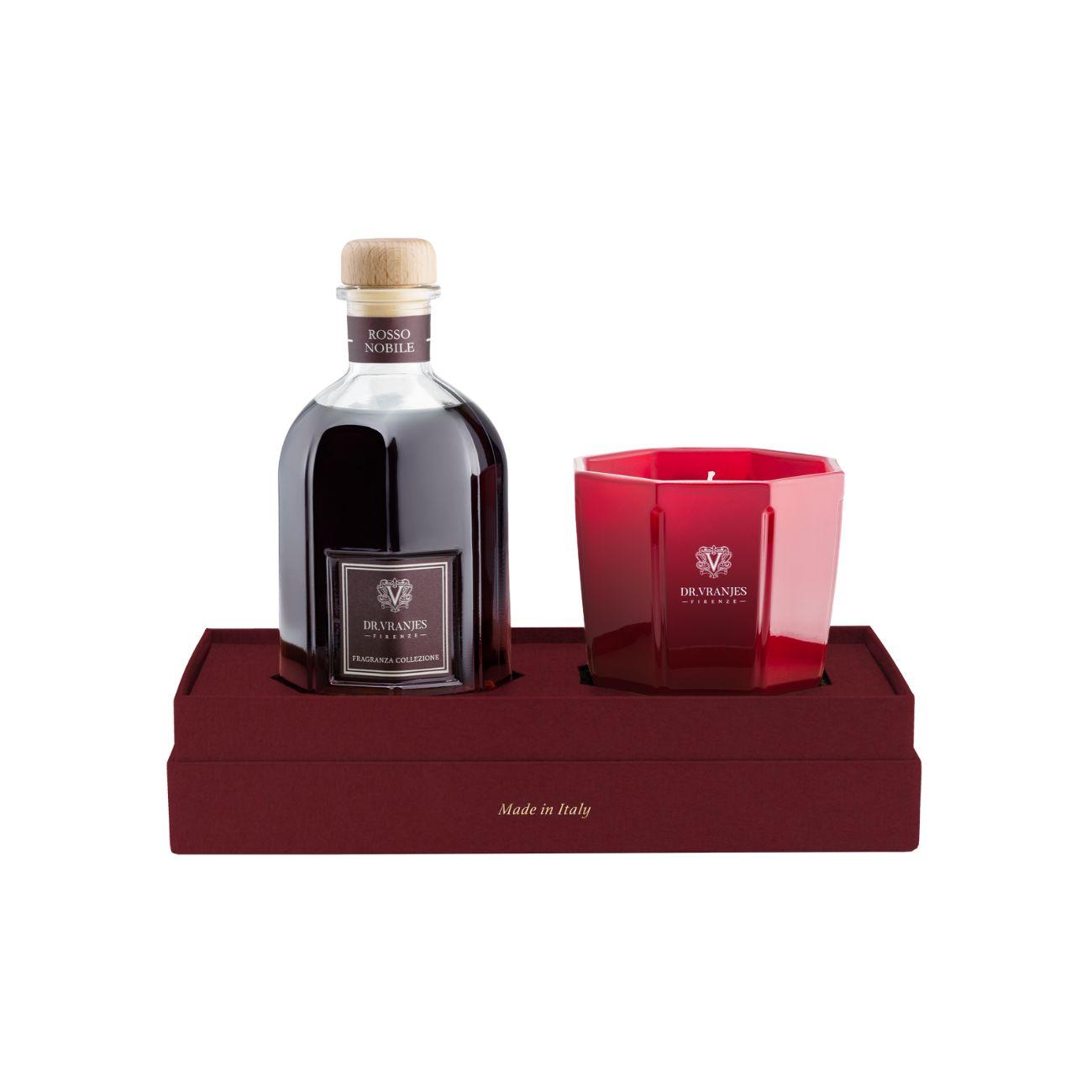 Gift Box Diffuser Rosso Nobile 250 Ml Con Candela 200 G GFT0016BYCSE1 NEUTRO DR. VRANJES FIRENZE 