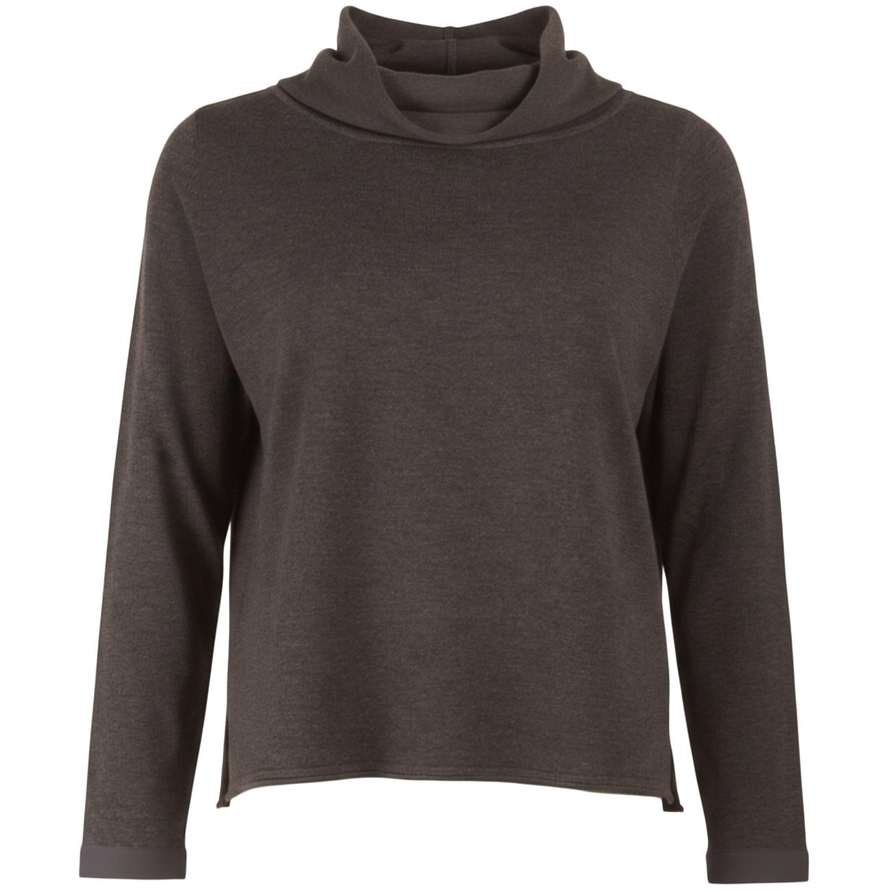 Maglia Collo Ciambella Con Polsini In Tessuto 255W1156 - DW 028 CARBONE ANIS WHITE 