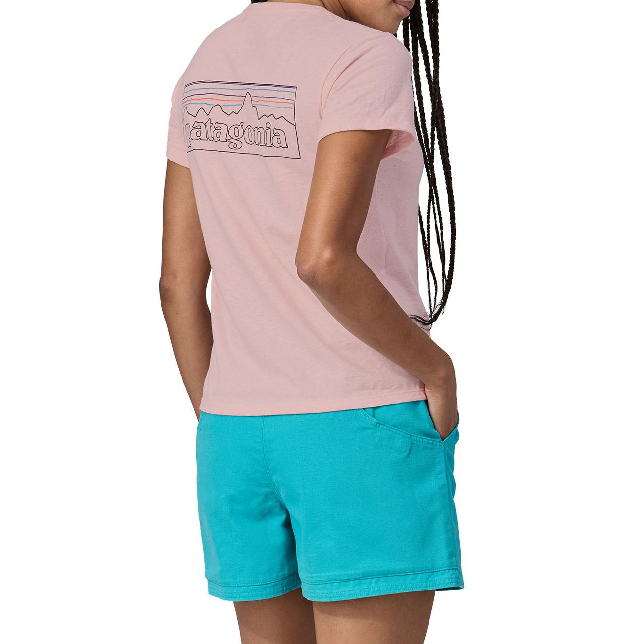 T-Shirt Logo Responsabili-Tee Donna Whisker Pink 37567 POLW P-6 OUTLINE: WHISKER PINK PATAGONIA 