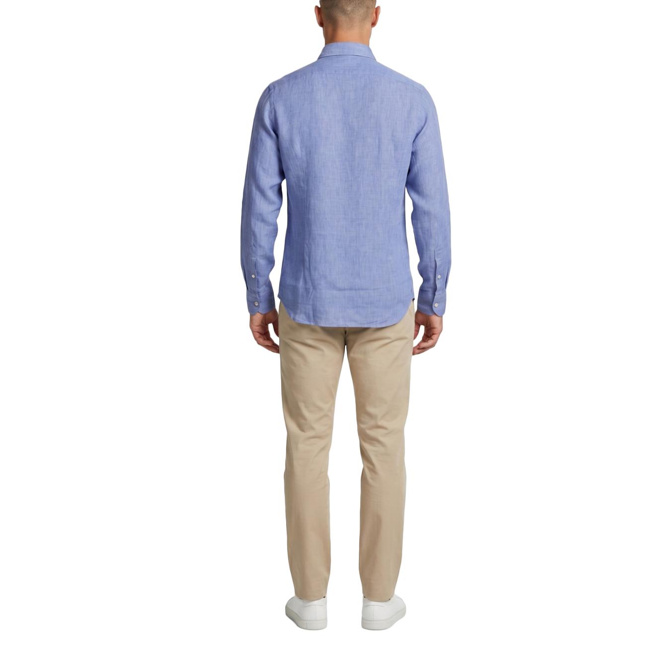 Camicia Di Lino Regular Fit GMB/QE8CUU UD1 BLUETTE MASCHERONI 