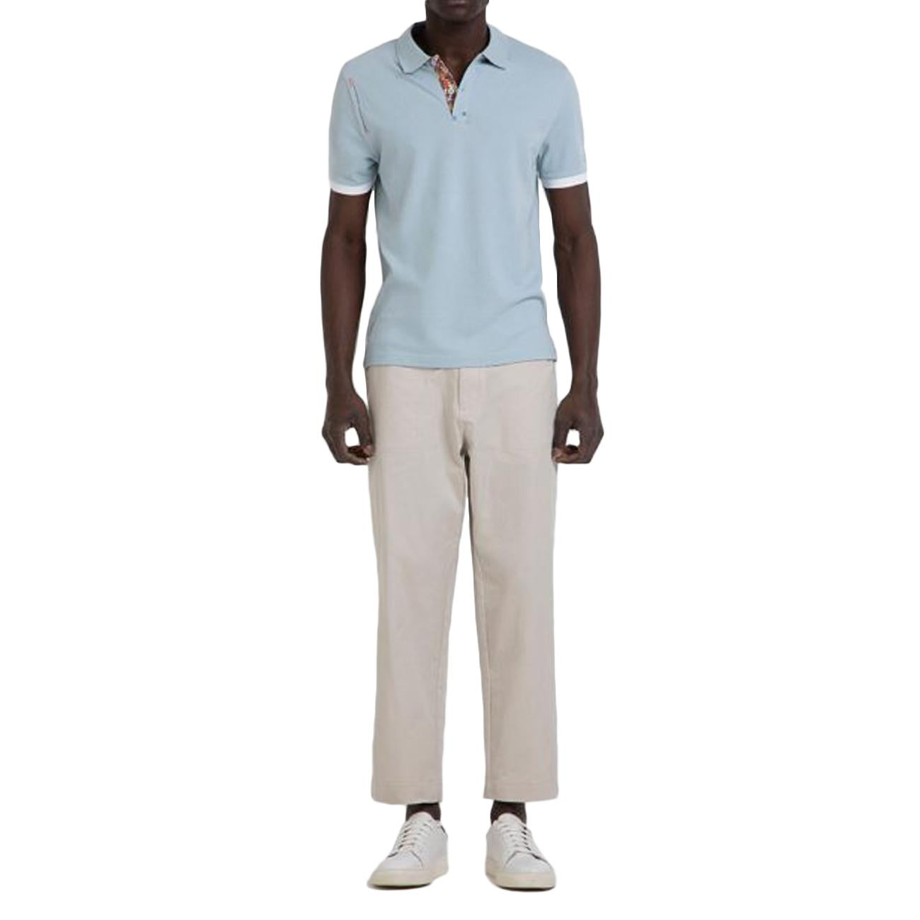 Polo Mezza Manica Piquet Con Ricami MK891086 CELESTE MARKUP 