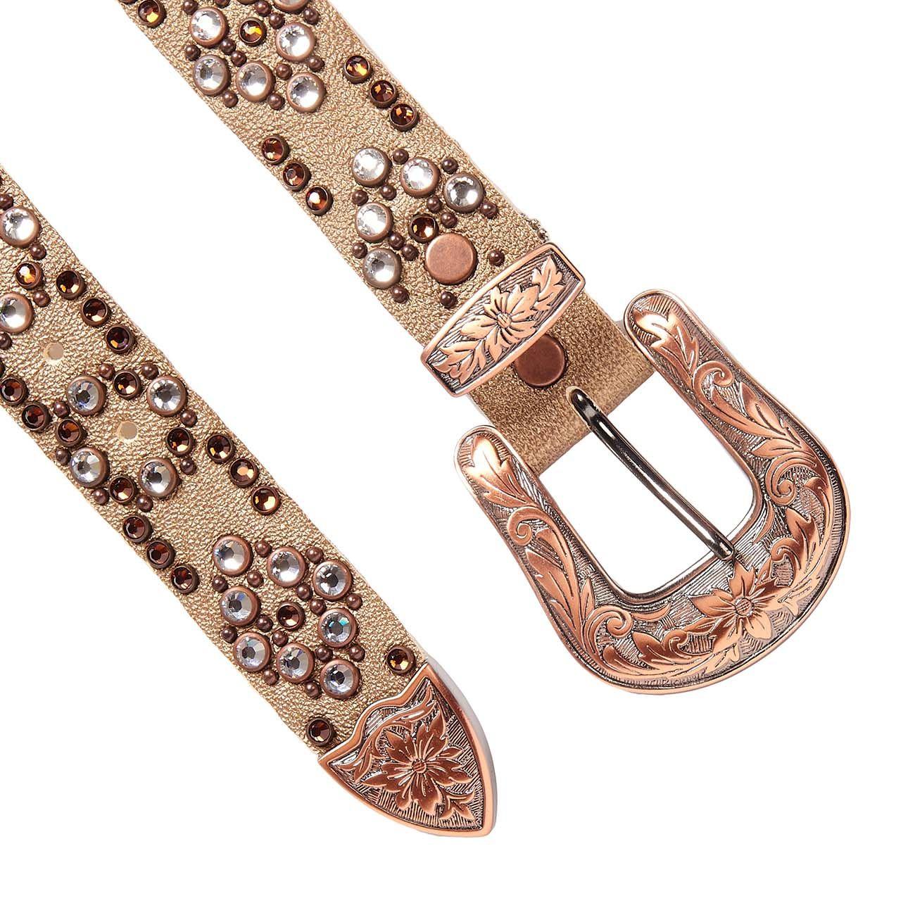 Cintura Media Swarovsky Fibbia Decorata Donna Oro Bronzo Silver SWAMEDIAFDEC ORO.BRONZO.SILVER KIPPYS 