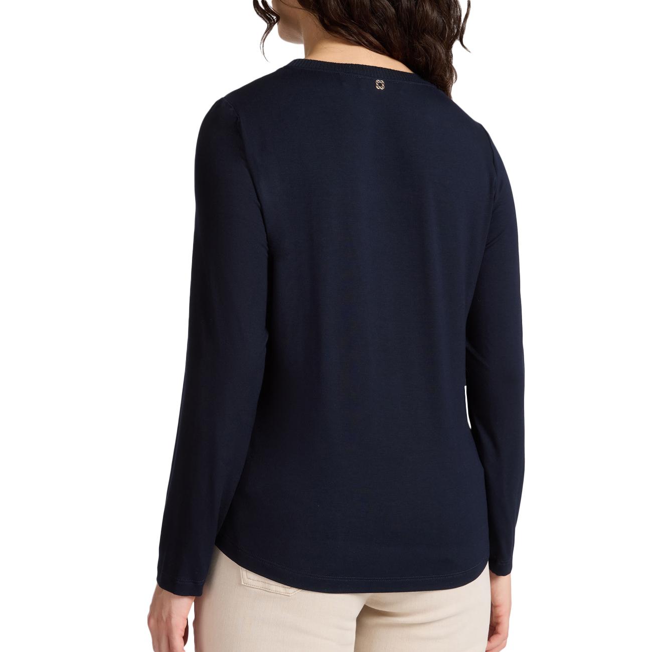 ELENA MIRO' T-shirt In Due Tessuti G126Z500623N 034 BLU 