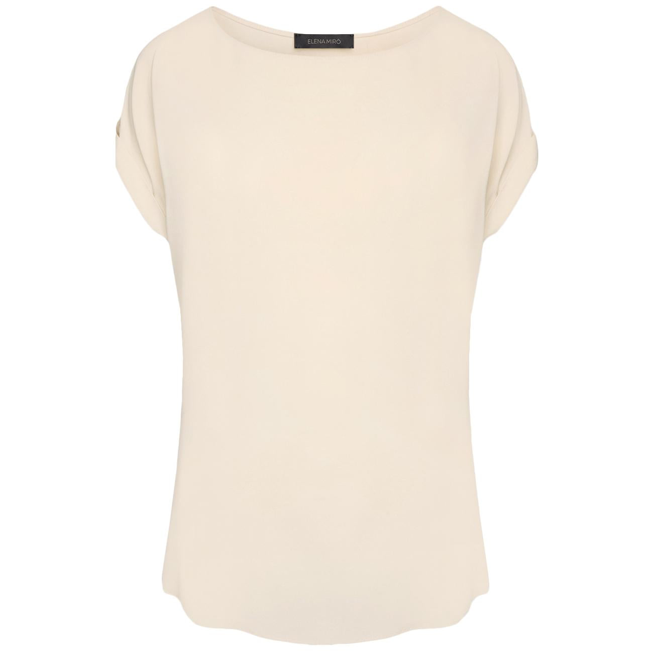 Blusa In Crêpe De Chine 2090P200227N 002 SABBIA ELENA MIRO' 