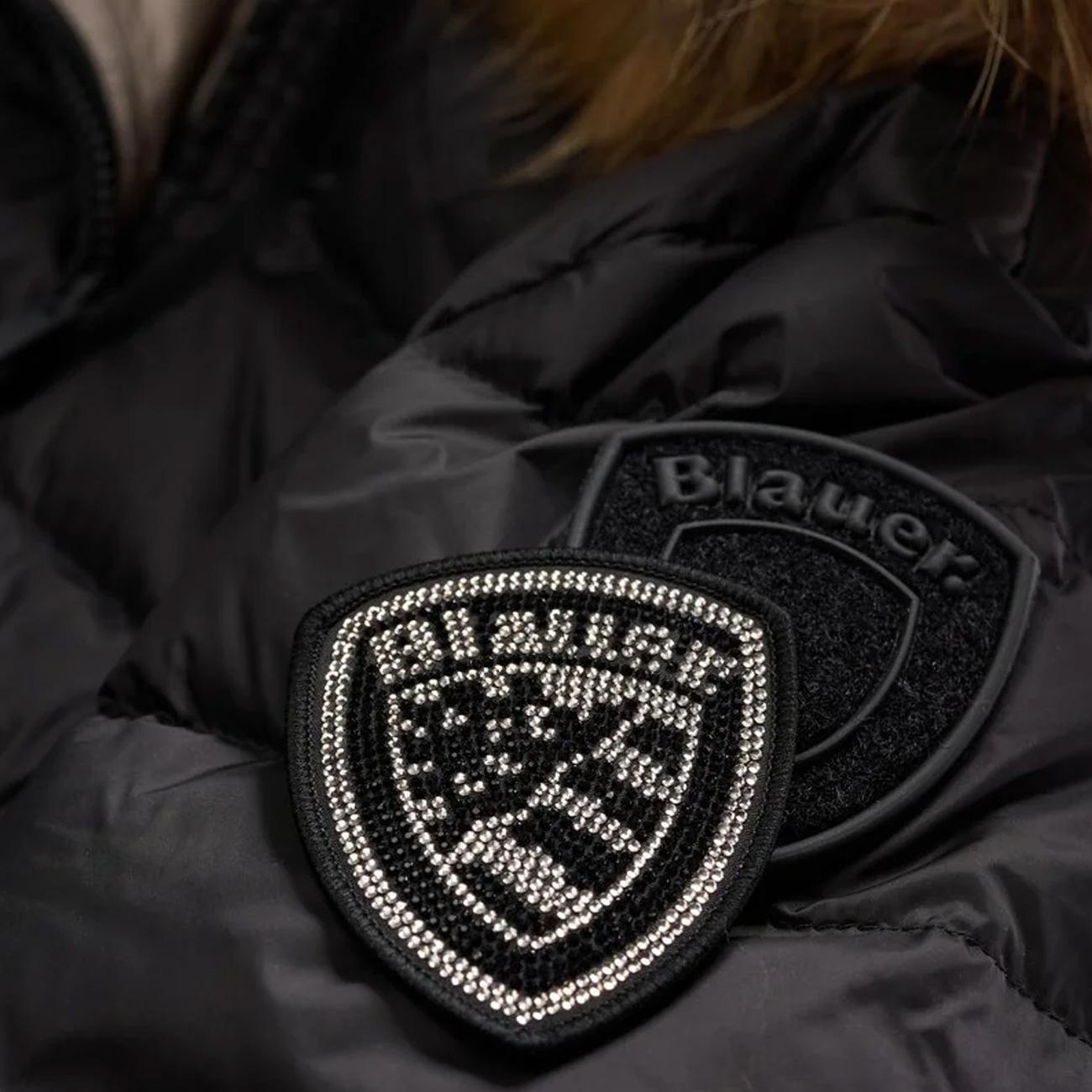 Piumino Lungo Kristen Con Pelliccia 25WBLDK03103-006047 999EI NERO BLAUER 