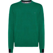 Pullover Polsini Colorati Uomo Verde Prato K42134 88 VERDE PRATO SUN68 