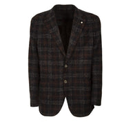 Giacca U.Regul.Boucle` C/Lana Check 2B+T.Appl. Brando 2898/72071 1BLU/RUGGINE BRANDO 