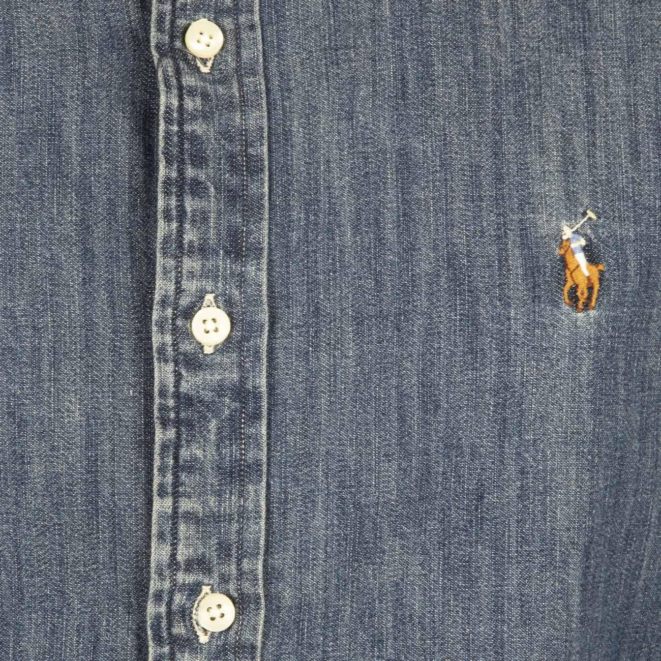 Camicia Oxford Slim Fit Uomo Denim 710548539 001 DENIM POLO RALPH LAUREN 