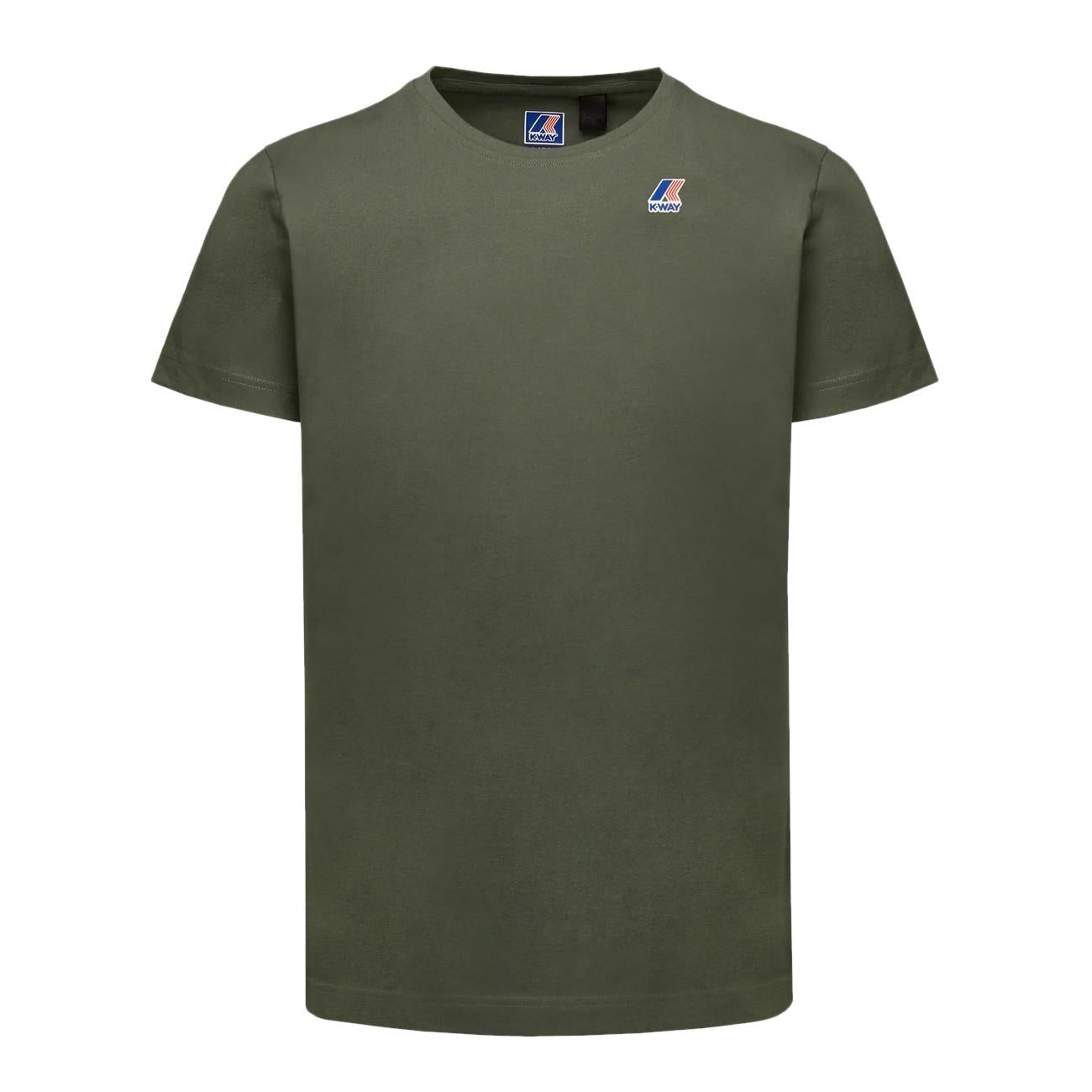 T-Shirt Girocollo Edouard Uomo Green Blackish K007JE0 WMR GREEN BLACKISH K-WAY 