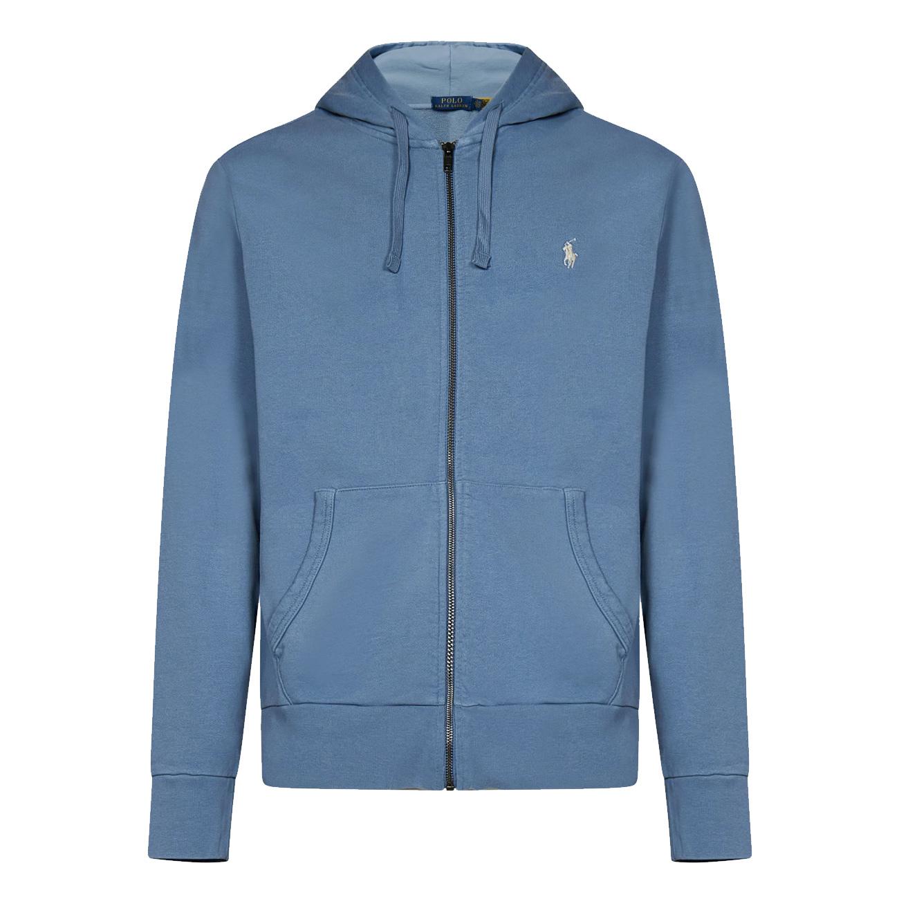 Felpa Full Zip Uomo Channel Blue 710916692 007 CHANNEL BLUE POLO RALPH LAUREN 