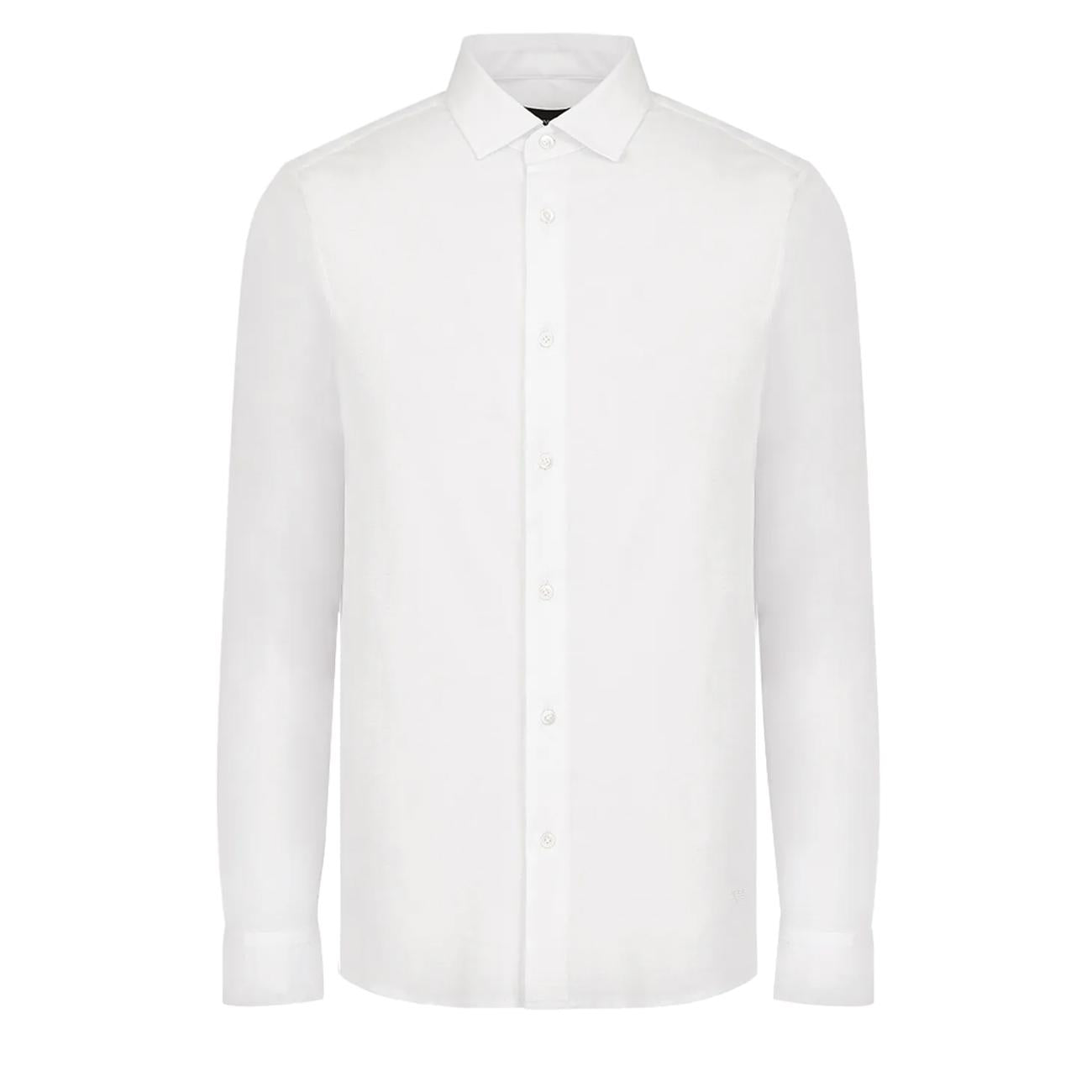 CAMICIA U. JERSEY M/L EA 8N1CG11JUVZ 0100 BIANCO OTTICO EMPORIO ARMANI 