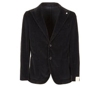 Giacca U. 2 Bott. Tasca Appl. Velluto Liscio Stampato L.B.M 25510 2807 6 BLU NAVY L.B.M.1911. 