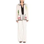 Cardigan Con Patch E Bordi A Contrasto GBKD13050 PANNA AKEP 