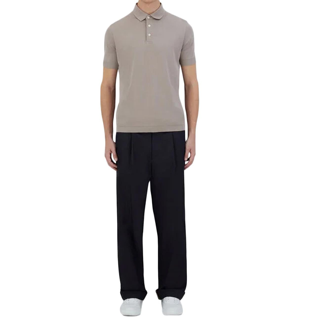Polo In Jersey Effetto Maglia JPL00125U-52059 2600 TORTORA HERNO 