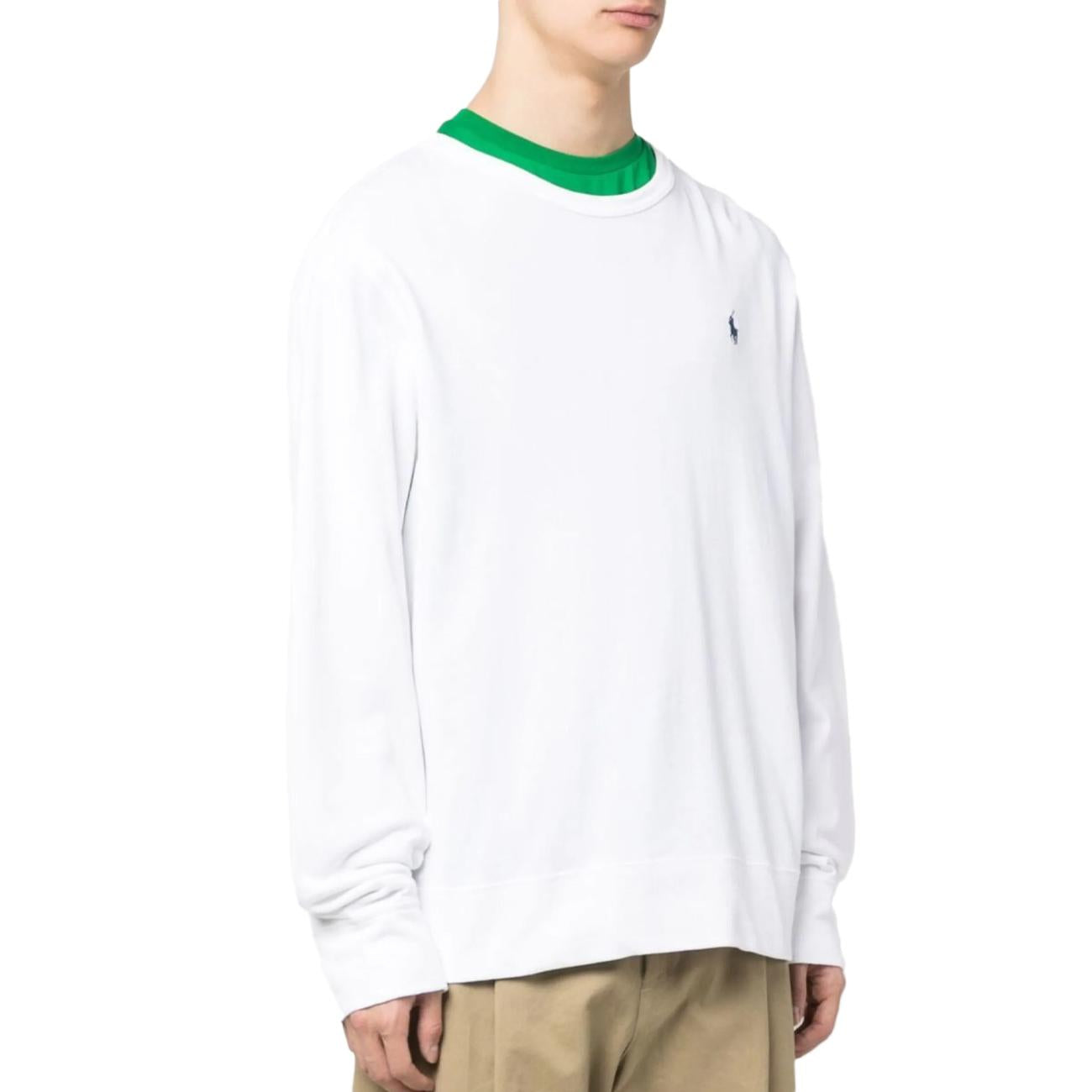 Felpa Girocollo Uomo White 710899996 002 WHITE POLO RALPH LAUREN 