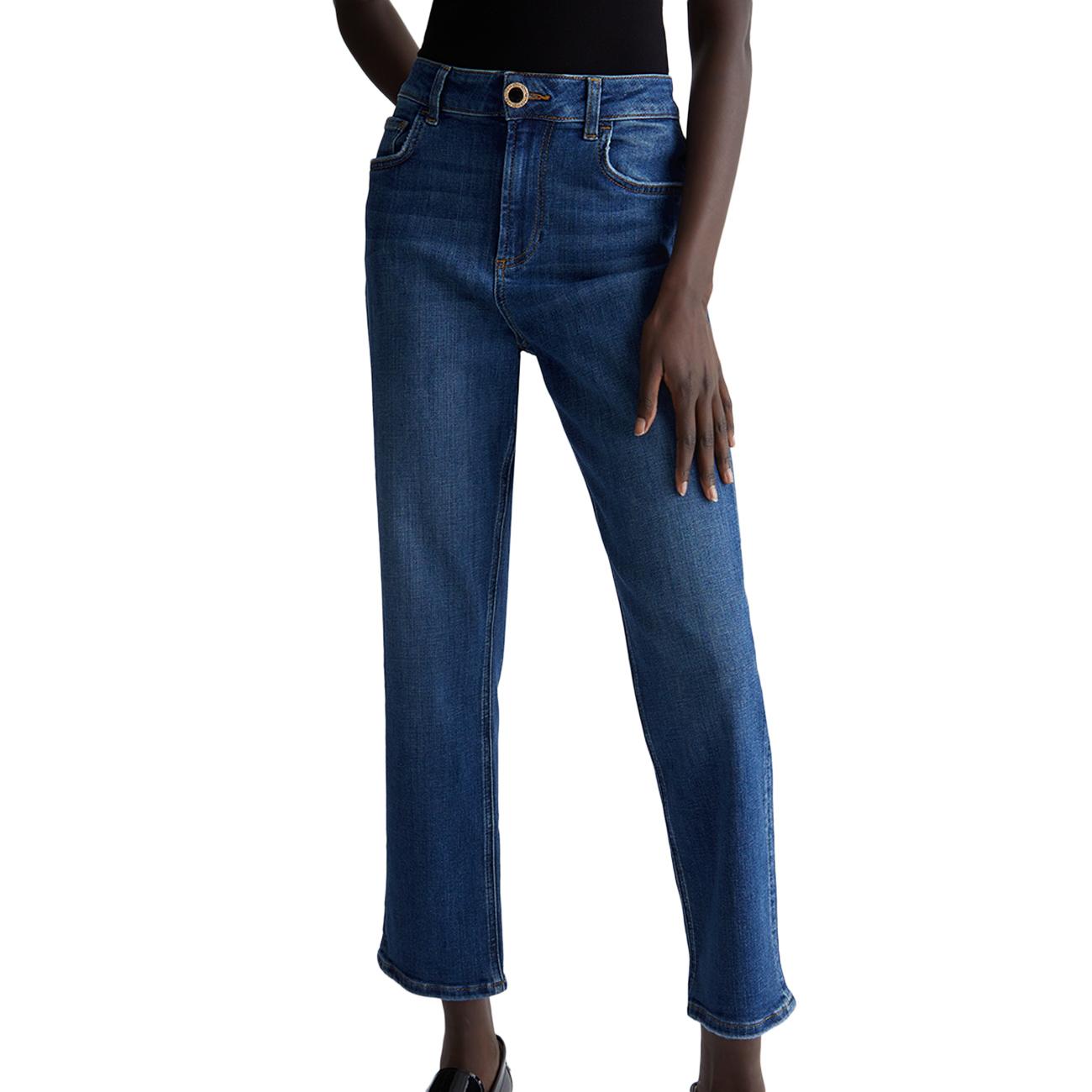 Jeans Straight Fit Donna Denim Blu Scuro UF3019DS829 78516 DENIM BLU SCURO LIU JO 
