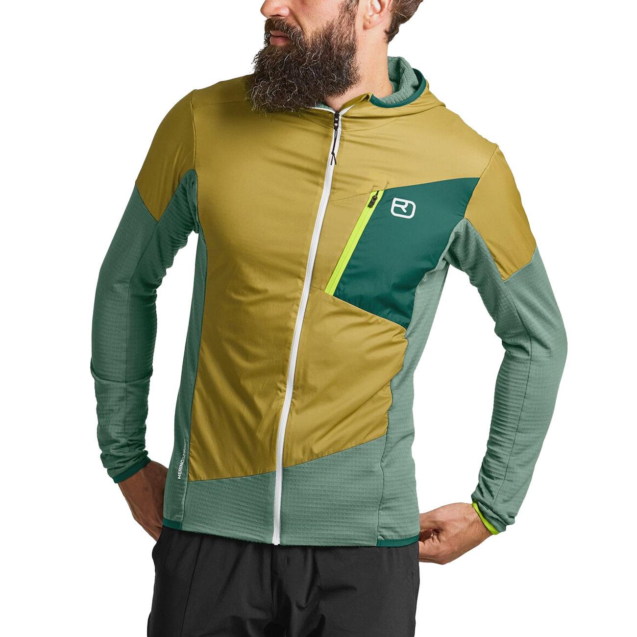 GIACCA U. LADIZ HYBRID JACKET ISOL. MERINO FUNZ. C/INSERTI ANTIVENTO ORTOVOX 86949 ARTIC GREY ORTOVOX 