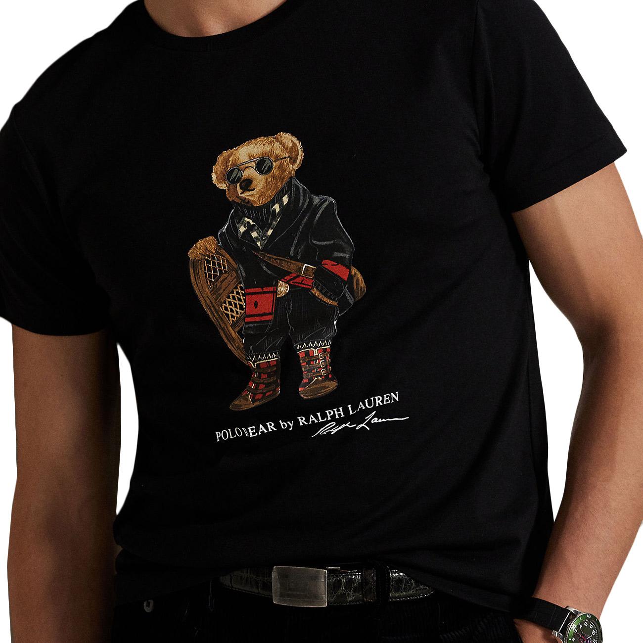 T-Shirt In Jersey Polo Bear Slim Fit 710P00094 001 POLO BLACK HOLIDAY BESR POLO RALPH LAUREN 