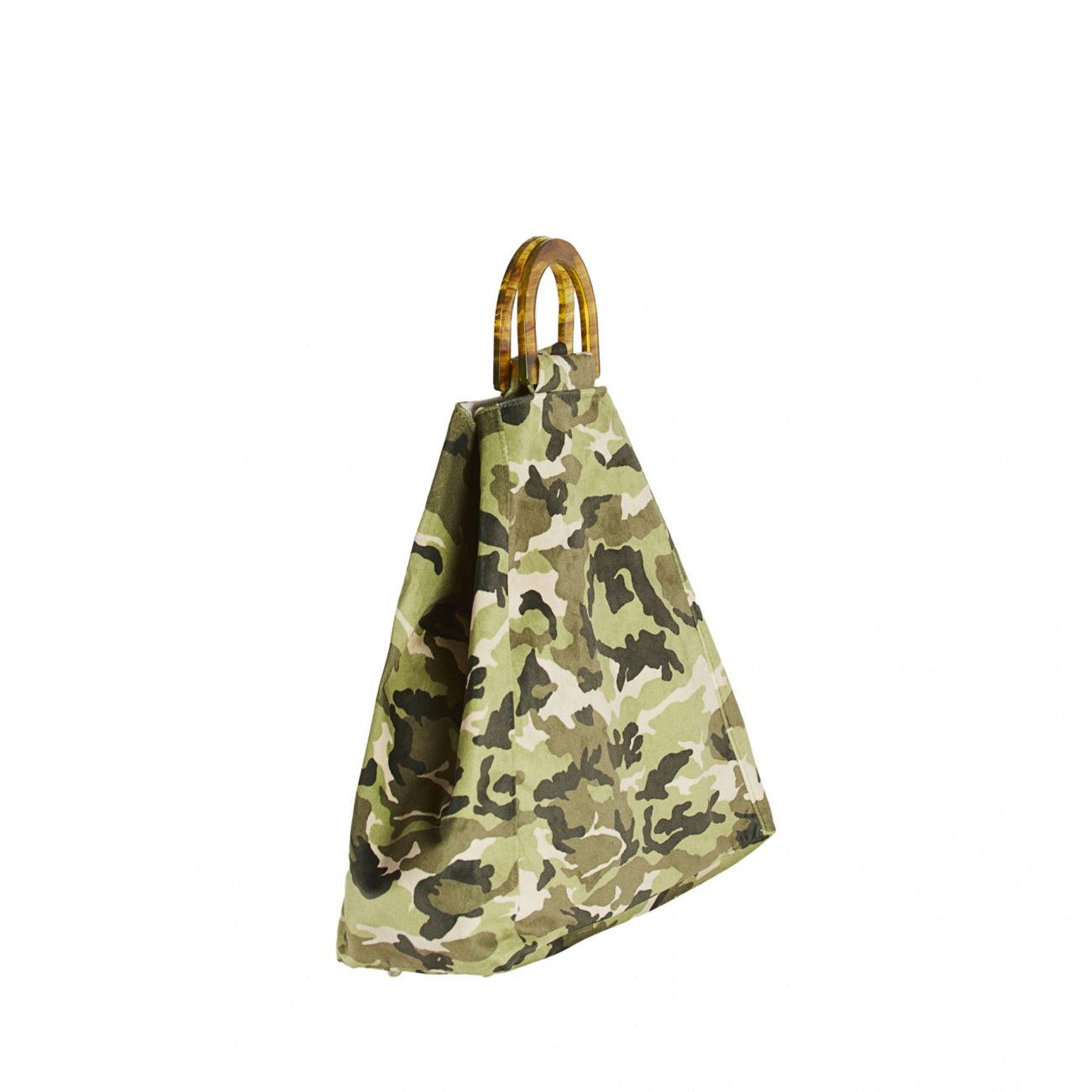 BORSA D. ASINARA SMALL TOTE CAMOUFLAGE LM ASIS MULT.VERDE LA MILANESA 