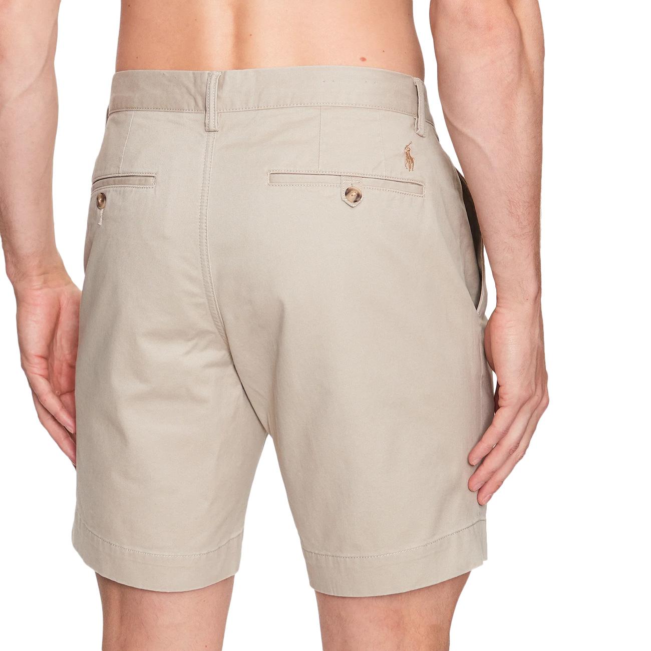 Bermuda Flat Chino Uomo Khaki Tan 710799213 013 KHAKI TAN POLO RALPH LAUREN 