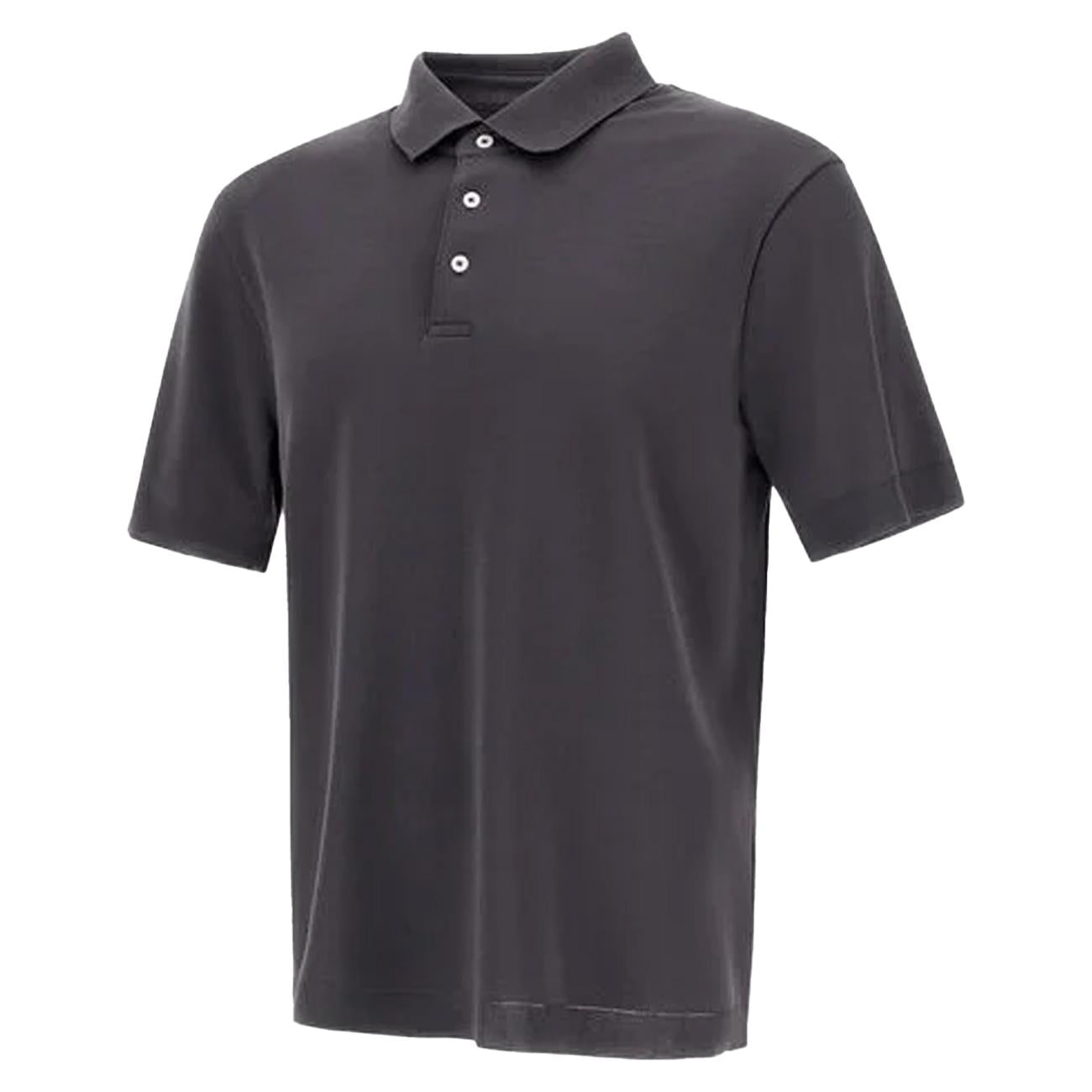 Polo In Jersey Effetto Maglia JPL00125U-52059 9460 GRIGIO HERNO 